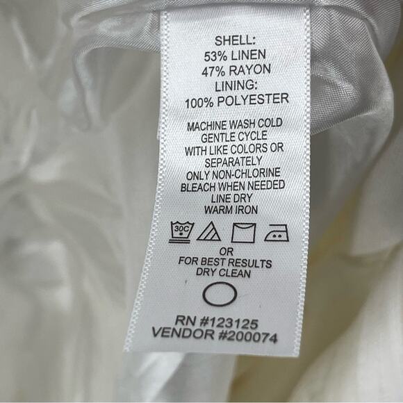 Chadwick’s Linen Wide Leg Pants Contoured High Waist Lined Pants Trousers Size 4 - Picture 11 of 12